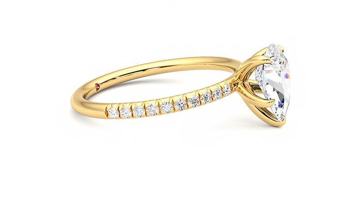 Taylor & Hart Dulcet Pear Engagement Ring 360 degree image 8