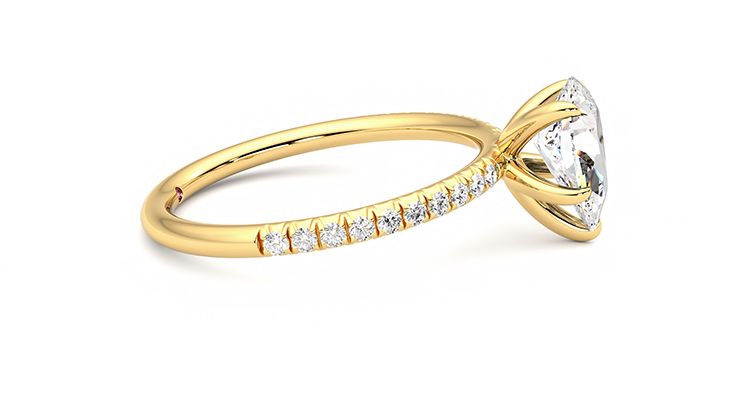 Taylor & Hart Dulcet Pear Engagement Ring 360 degree image 9