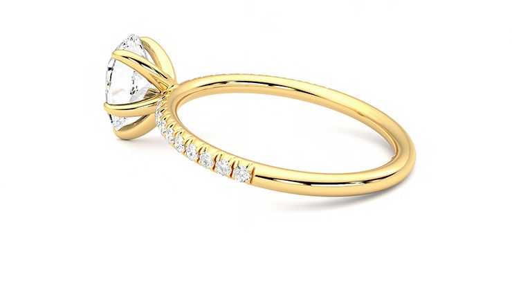 Taylor & Hart Dulcet Pear Engagement Ring 360 degree image 19