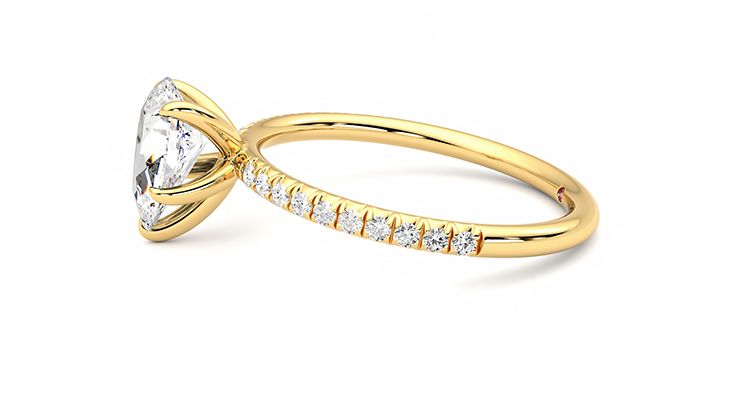 Taylor & Hart Dulcet Pear Engagement Ring 360 degree image 21