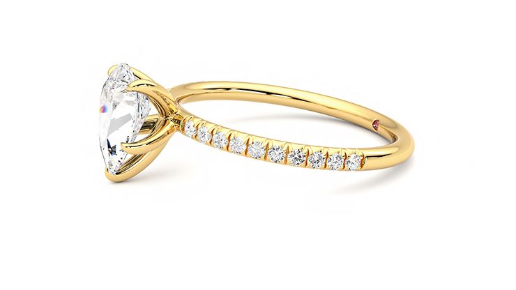 Taylor & Hart Dulcet Pear Engagement Ring 360 degree image 22