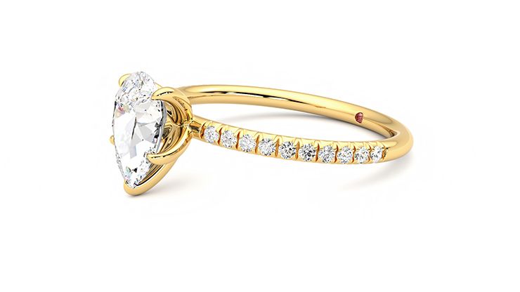 Taylor & Hart Dulcet Pear Engagement Ring 360 degree image 23