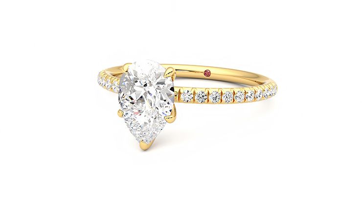 Taylor & Hart Dulcet Pear Engagement Ring 360 degree image 26