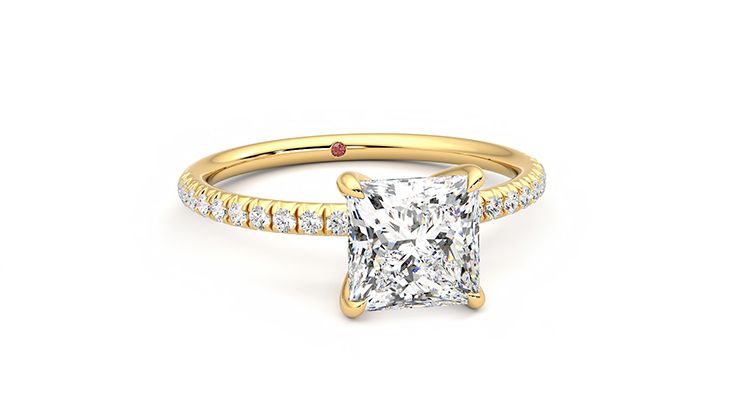 Taylor & Hart Dulcet Princess Engagement Ring 360 degree image 3