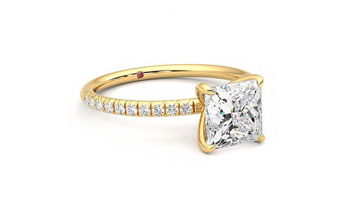Taylor & Hart Dulcet Princess Engagement Ring 360 degree image 5