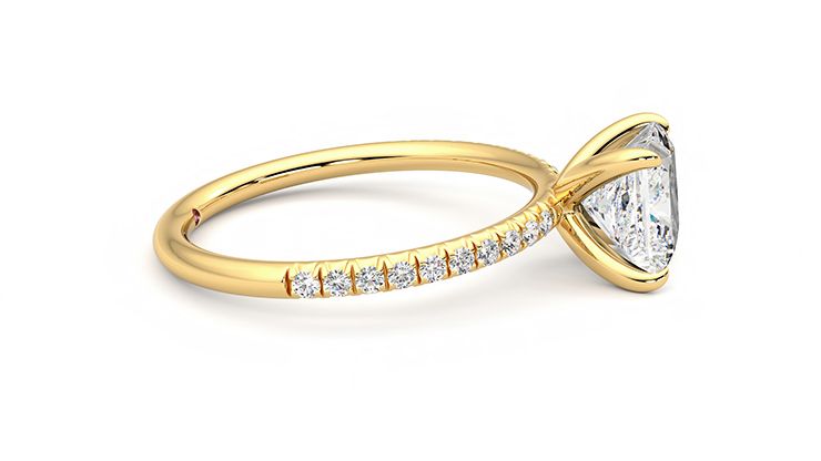 Taylor & Hart Dulcet Princess Engagement Ring 360 degree image 9