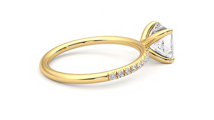 Taylor & Hart Dulcet Princess Engagement Ring 360 degree image 11
