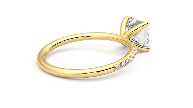 Taylor & Hart Dulcet Princess Engagement Ring 360 degree image 12