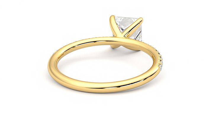 Taylor & Hart Dulcet Princess Engagement Ring 360 degree image 14