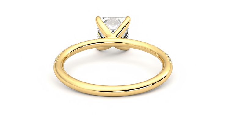 Taylor & Hart Dulcet Princess Engagement Ring 360 degree image 15