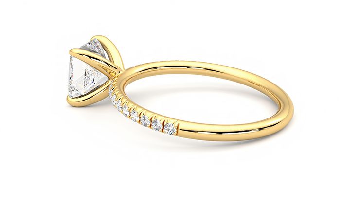 Taylor & Hart Dulcet Princess Engagement Ring 360 degree image 19