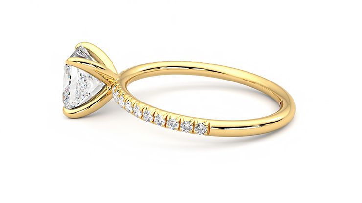 Taylor & Hart Dulcet Princess Engagement Ring 360 degree image 20