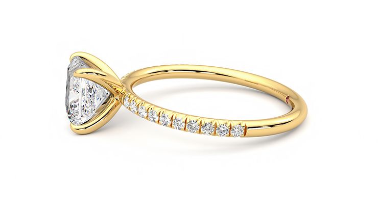 Taylor & Hart Dulcet Princess Engagement Ring 360 degree image 21
