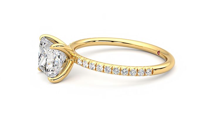 Taylor & Hart Dulcet Princess Engagement Ring 360 degree image 22