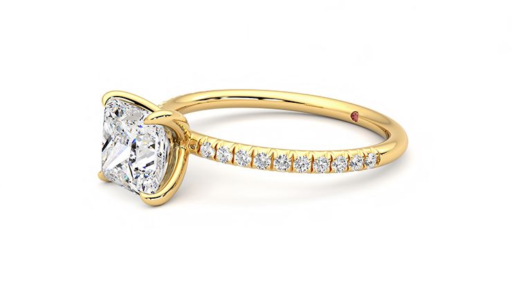 Taylor & Hart Dulcet Princess Engagement Ring 360 degree image 23