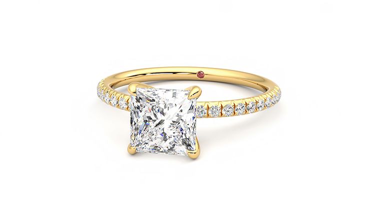 Taylor & Hart Dulcet Princess Engagement Ring 360 degree image 27