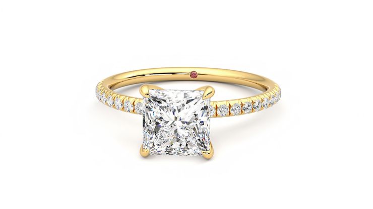 Taylor & Hart Dulcet Princess Engagement Ring 360 degree image 28