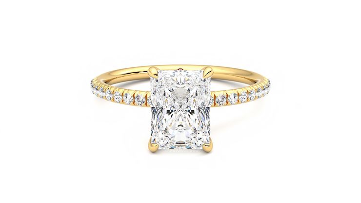 Taylor & Hart Dulcet Radiant Engagement Ring 360 degree image 0