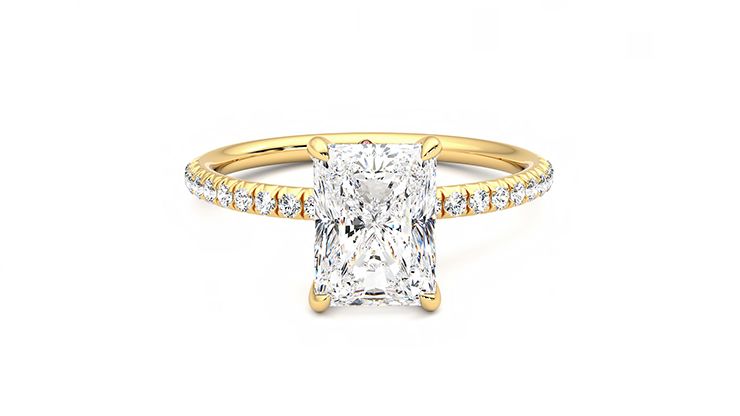 Taylor & Hart Dulcet Radiant Engagement Ring 360 degree image 1