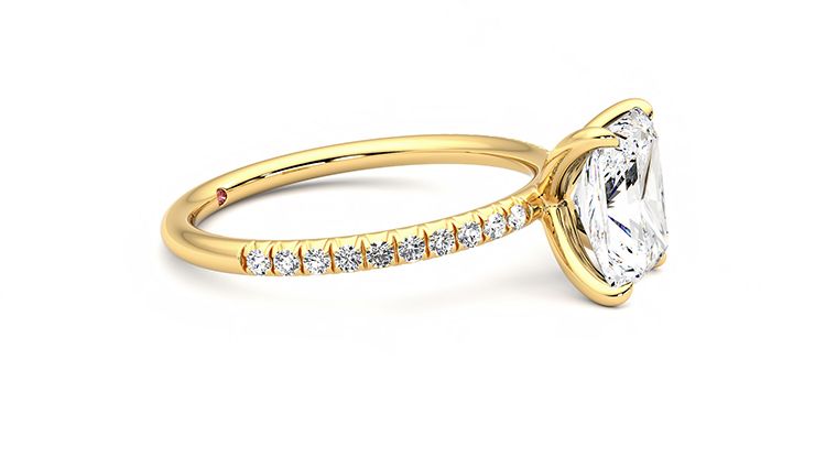Taylor & Hart Dulcet Radiant Engagement Ring 360 degree image 8