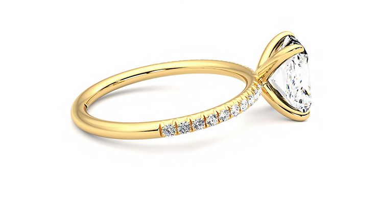 Taylor & Hart Dulcet Radiant Engagement Ring 360 degree image 10