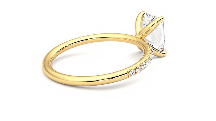 Taylor & Hart Dulcet Radiant Engagement Ring 360 degree image 12