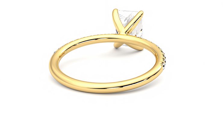 Taylor & Hart Dulcet Radiant Engagement Ring 360 degree image 14