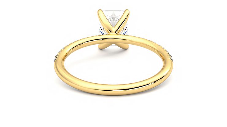 Taylor & Hart Dulcet Radiant Engagement Ring 360 degree image 15