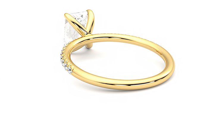 Taylor & Hart Dulcet Radiant Engagement Ring 360 degree image 17
