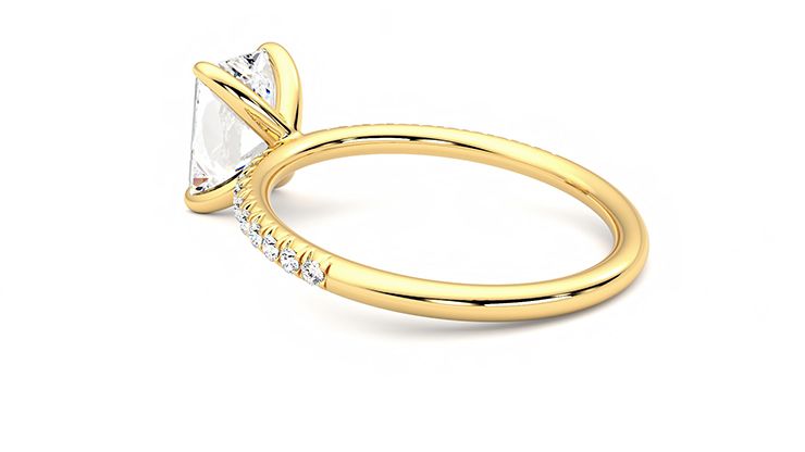 Taylor & Hart Dulcet Radiant Engagement Ring 360 degree image 18