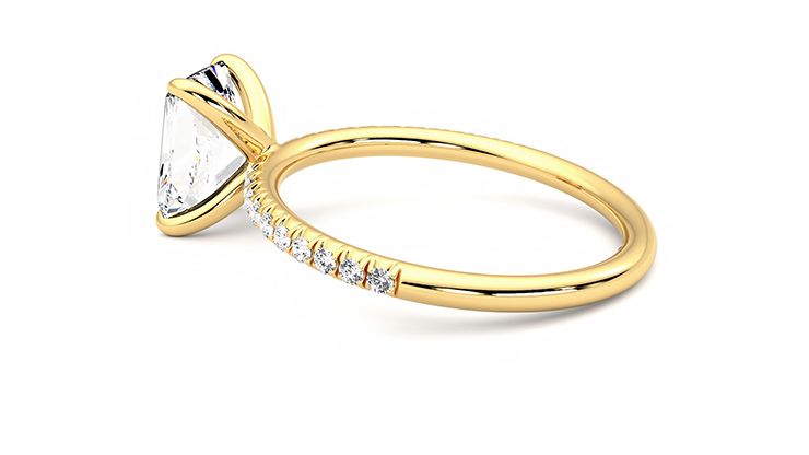 Taylor & Hart Dulcet Radiant Engagement Ring 360 degree image 19