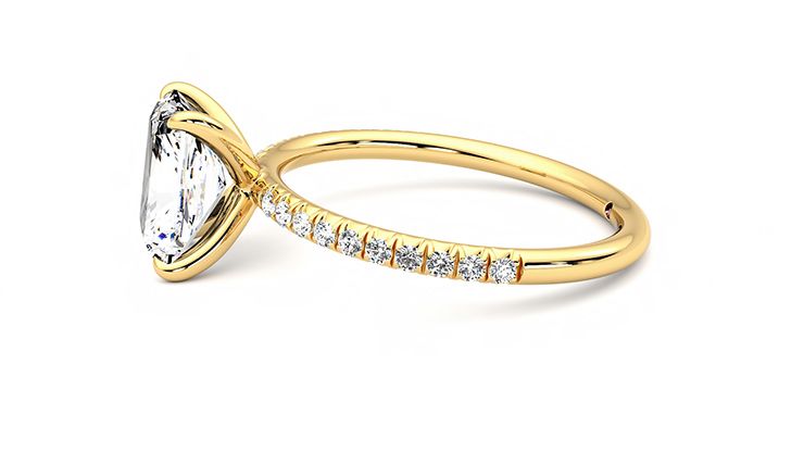 Taylor & Hart Dulcet Radiant Engagement Ring 360 degree image 21