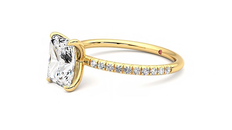 Taylor & Hart Dulcet Radiant Engagement Ring 360 degree image 23