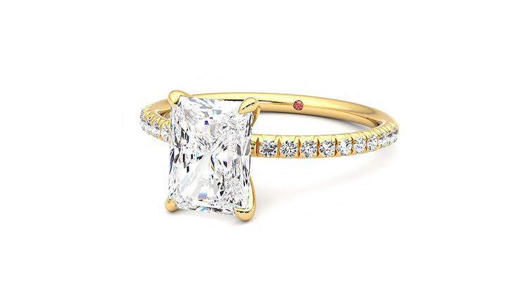 Taylor & Hart Dulcet Radiant Engagement Ring 360 degree image 26