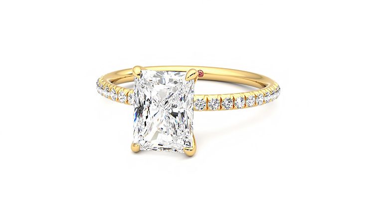Taylor & Hart Dulcet Radiant Engagement Ring 360 degree image 27