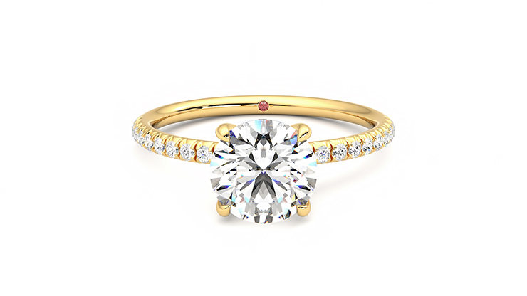 Taylor & Hart Dulcet Round Engagement Ring 360 degree image 0