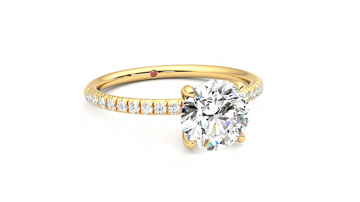 Taylor & Hart Dulcet Round Engagement Ring 360 degree image 4