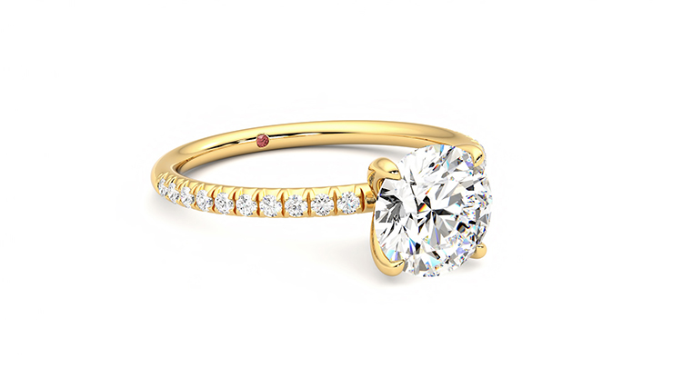 Taylor & Hart Dulcet Round Engagement Ring 360 degree image 5