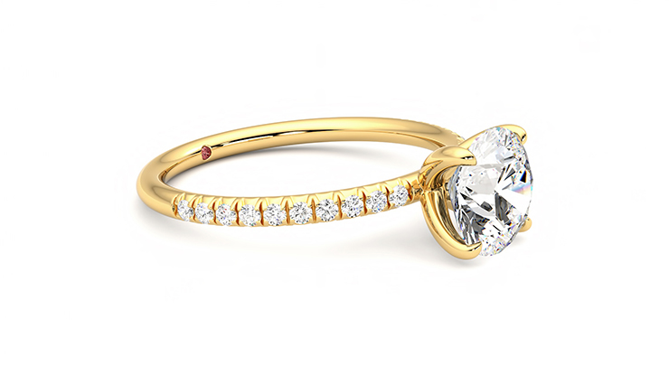 Taylor & Hart Dulcet Round Engagement Ring 360 degree image 7