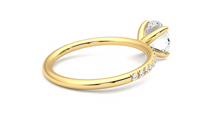 Taylor & Hart Dulcet Round Engagement Ring 360 degree image 12