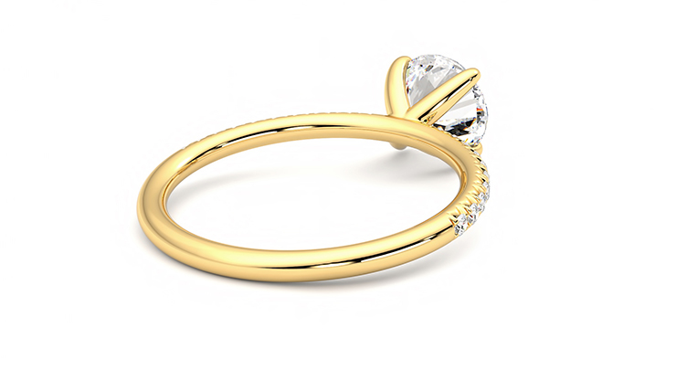 Taylor & Hart Dulcet Round Engagement Ring 360 degree image 13