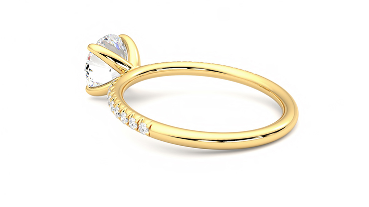 Taylor & Hart Dulcet Round Engagement Ring 360 degree image 18