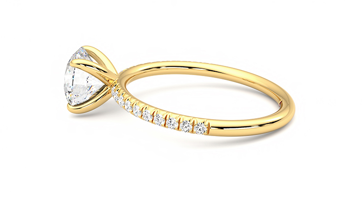 Taylor & Hart Dulcet Round Engagement Ring 360 degree image 20
