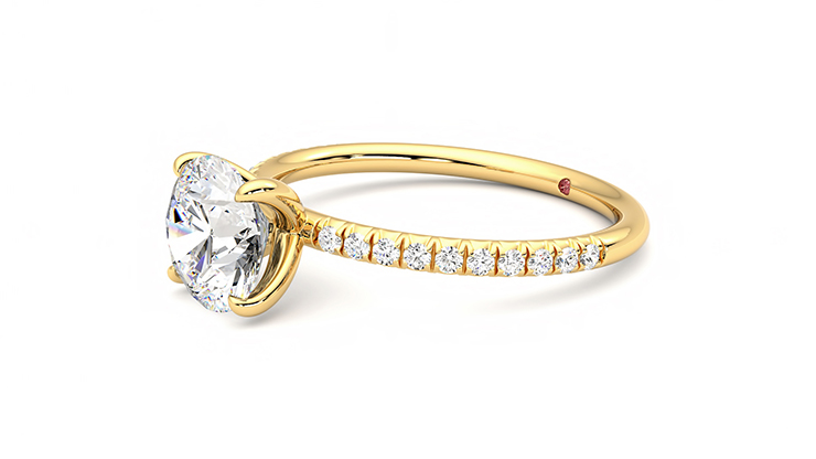Taylor & Hart Dulcet Round Engagement Ring 360 degree image 23