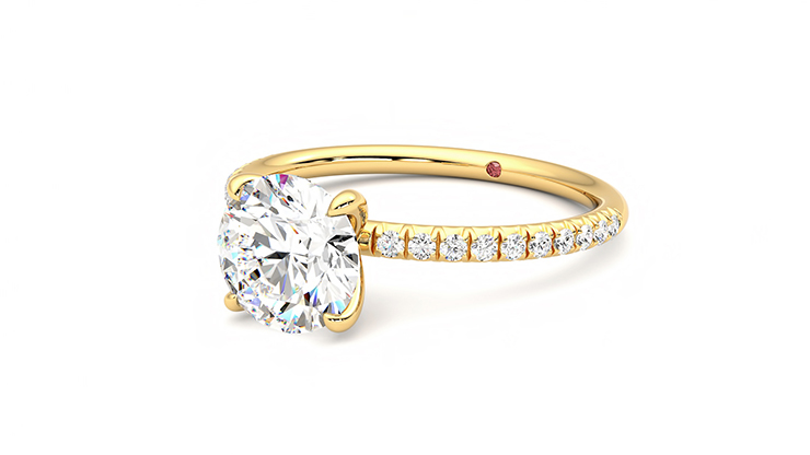 Taylor & Hart Dulcet Round Engagement Ring 360 degree image 25