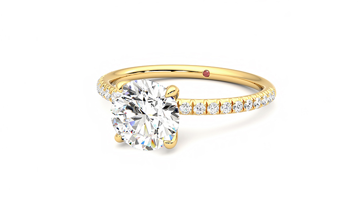 Taylor & Hart Dulcet Round Engagement Ring 360 degree image 26