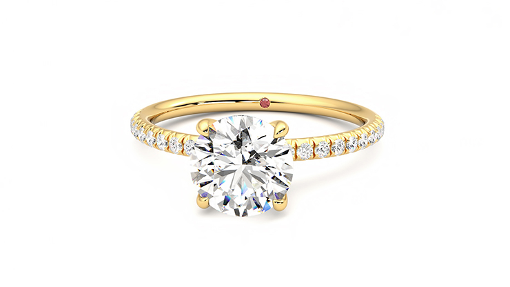 Taylor & Hart Dulcet Round Engagement Ring 360 degree image 28