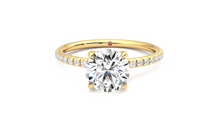 Taylor & Hart Dulcet Round Engagement Ring 360 degree image 29