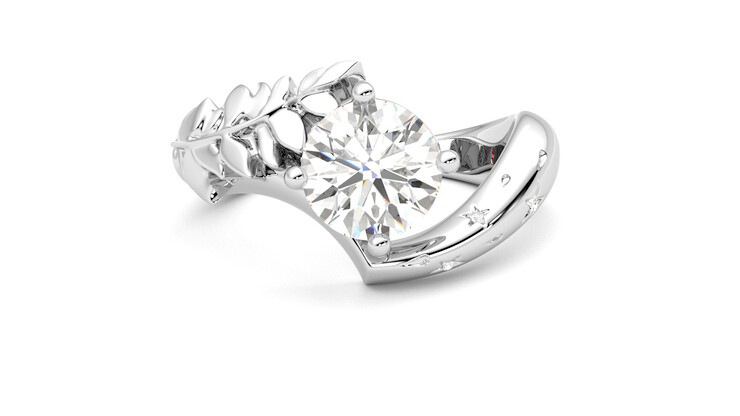 Taylor & Hart Eclipse Round Engagement Ring 360 detail 01