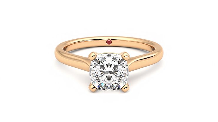 Taylor & Hart Eden Cushion Engagement Ring 360 degree image 0